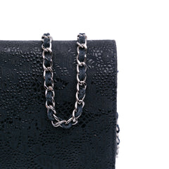 Lace Overlay Goatskin Wallet On Chain