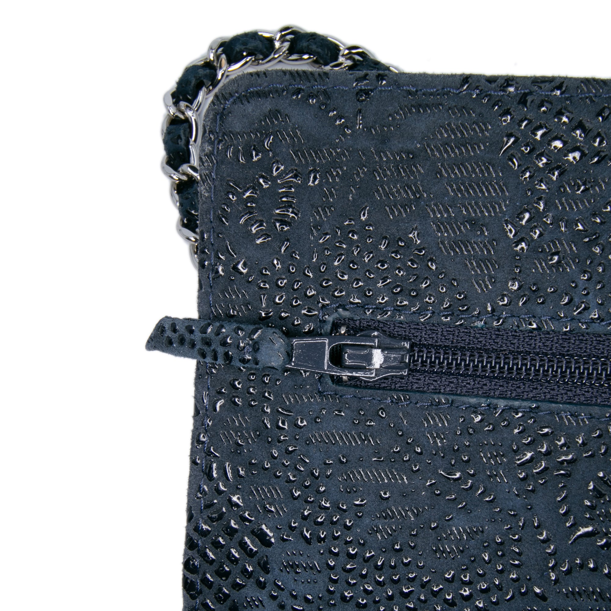 Lace Overlay Goatskin Wallet On Chain