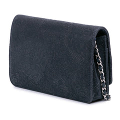 Lace Overlay Goatskin Wallet On Chain