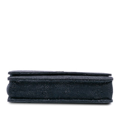 Lace Overlay Goatskin Wallet On Chain