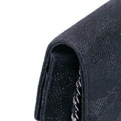 Lace Overlay Goatskin Wallet On Chain
