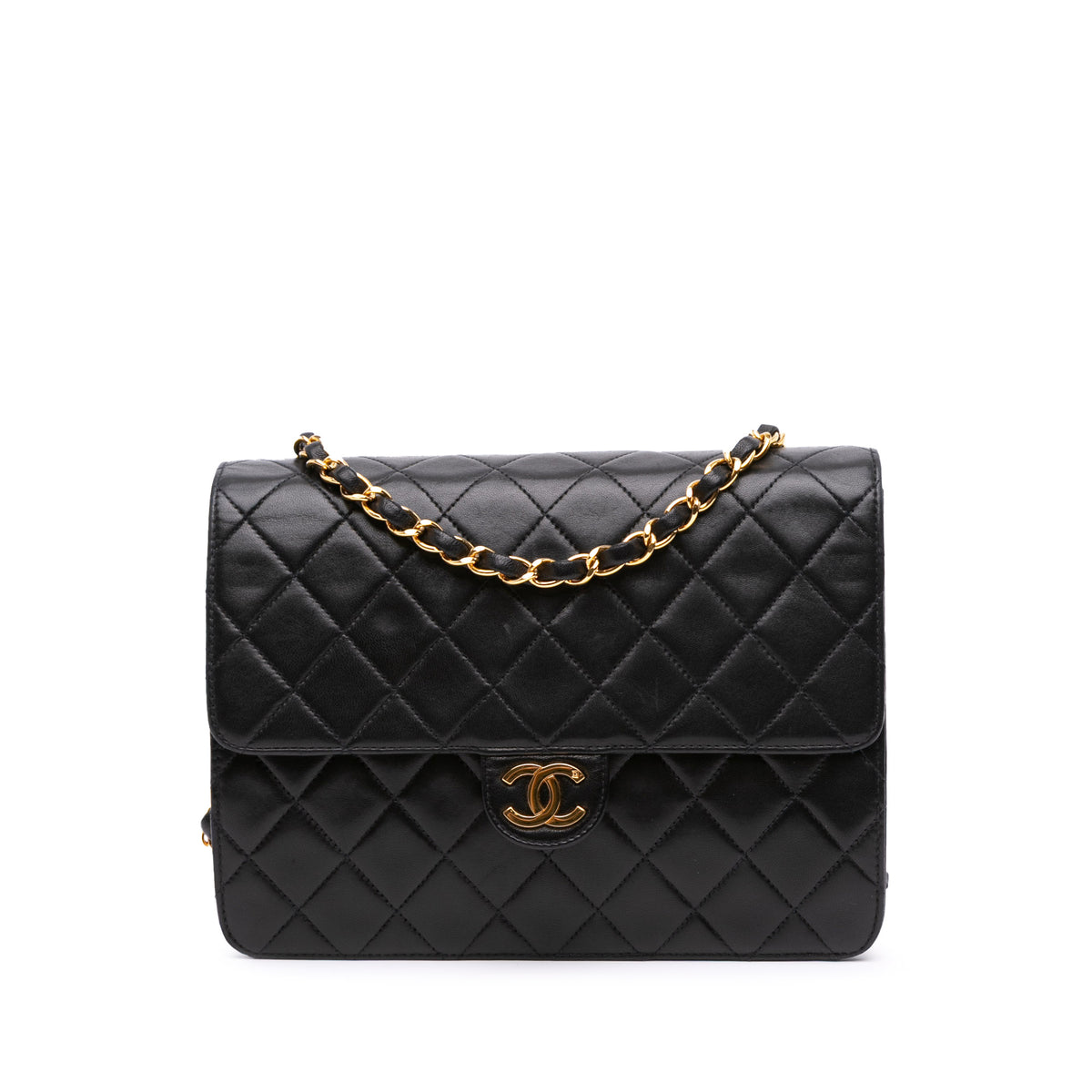Small CC Quilted Lambskin Half Single Flap