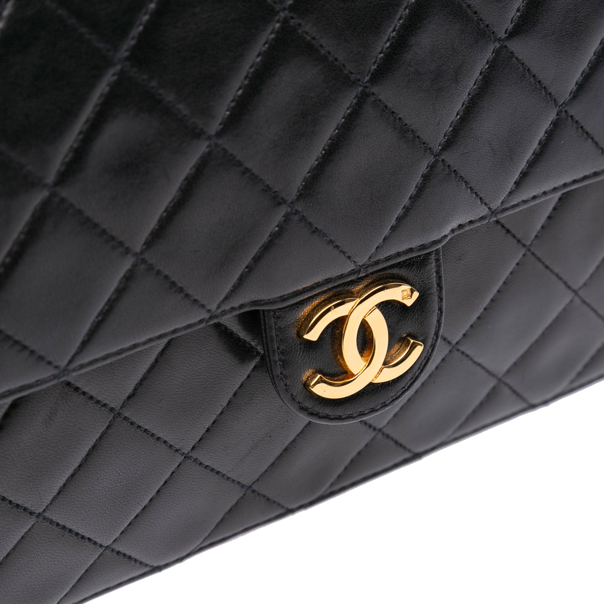 Small CC Quilted Lambskin Half Single Flap