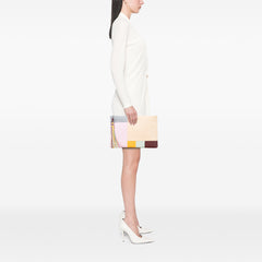 Medium Lambskin Colorblock Patchwork O Case