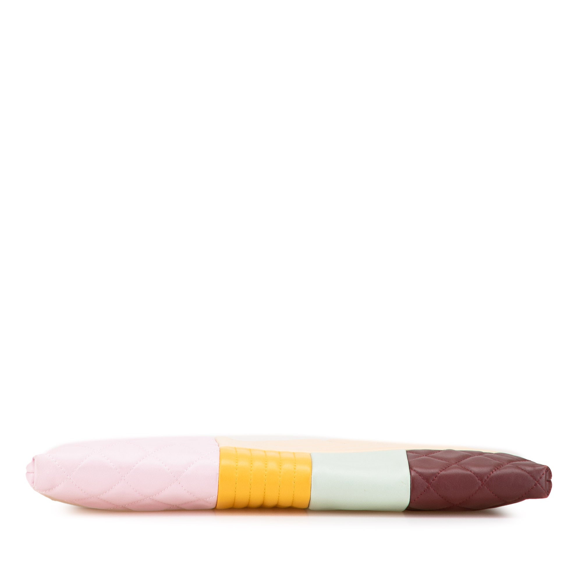 Medium Lambskin Colorblock Patchwork O Case