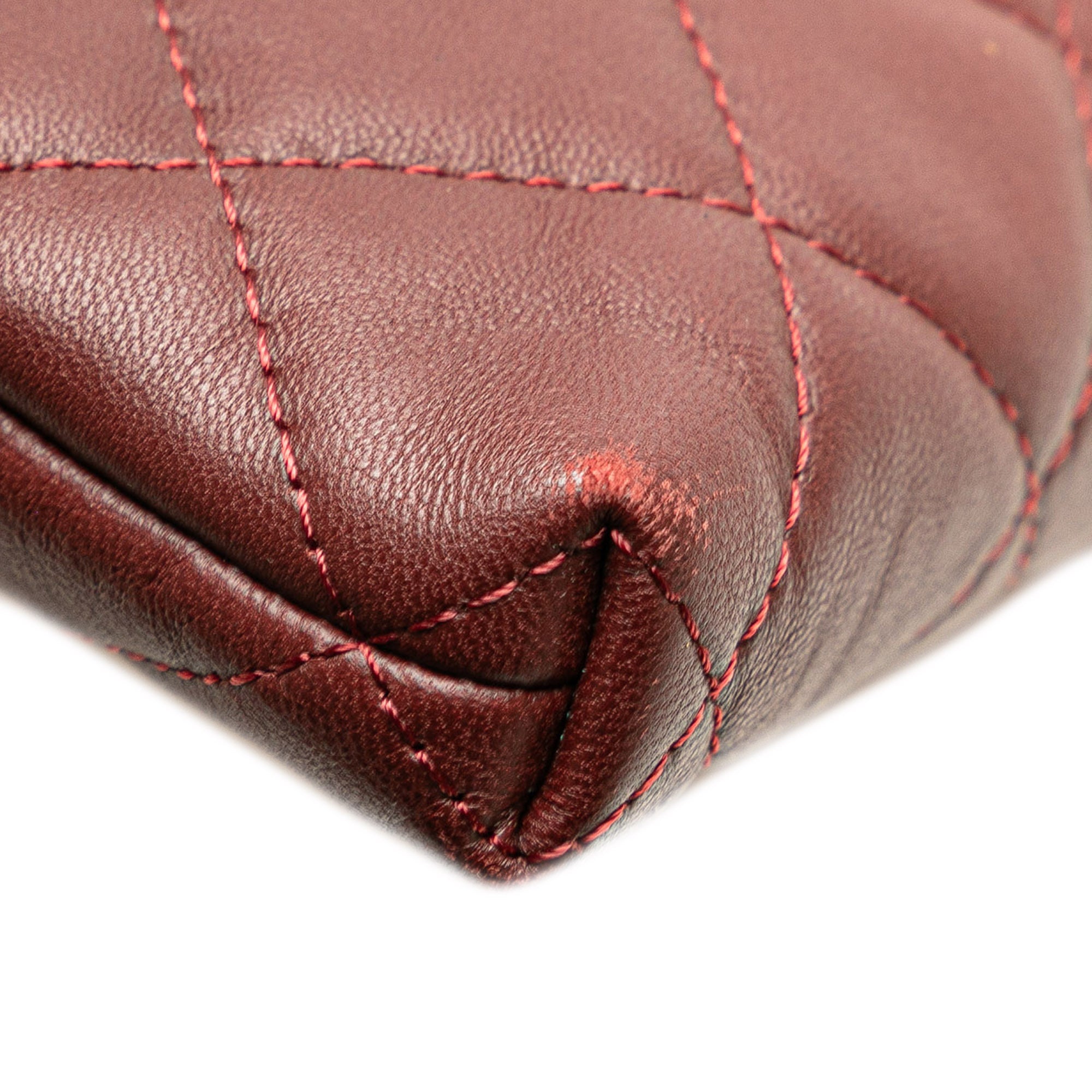 Medium Lambskin Colorblock Patchwork O Case