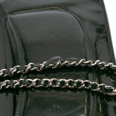 CC Patent Strass Embellished Wallet On Chain