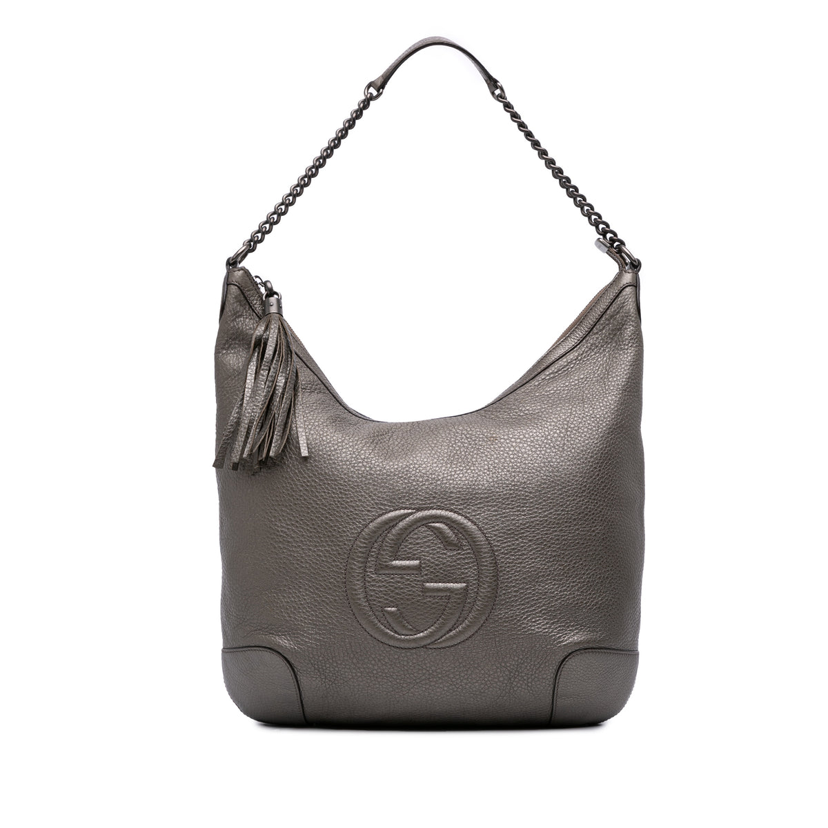 Metallic Leather Soho Shoulder Bag