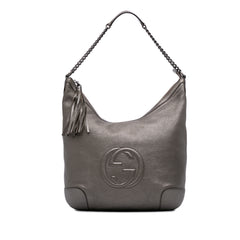 Metallic Leather Soho Shoulder Bag