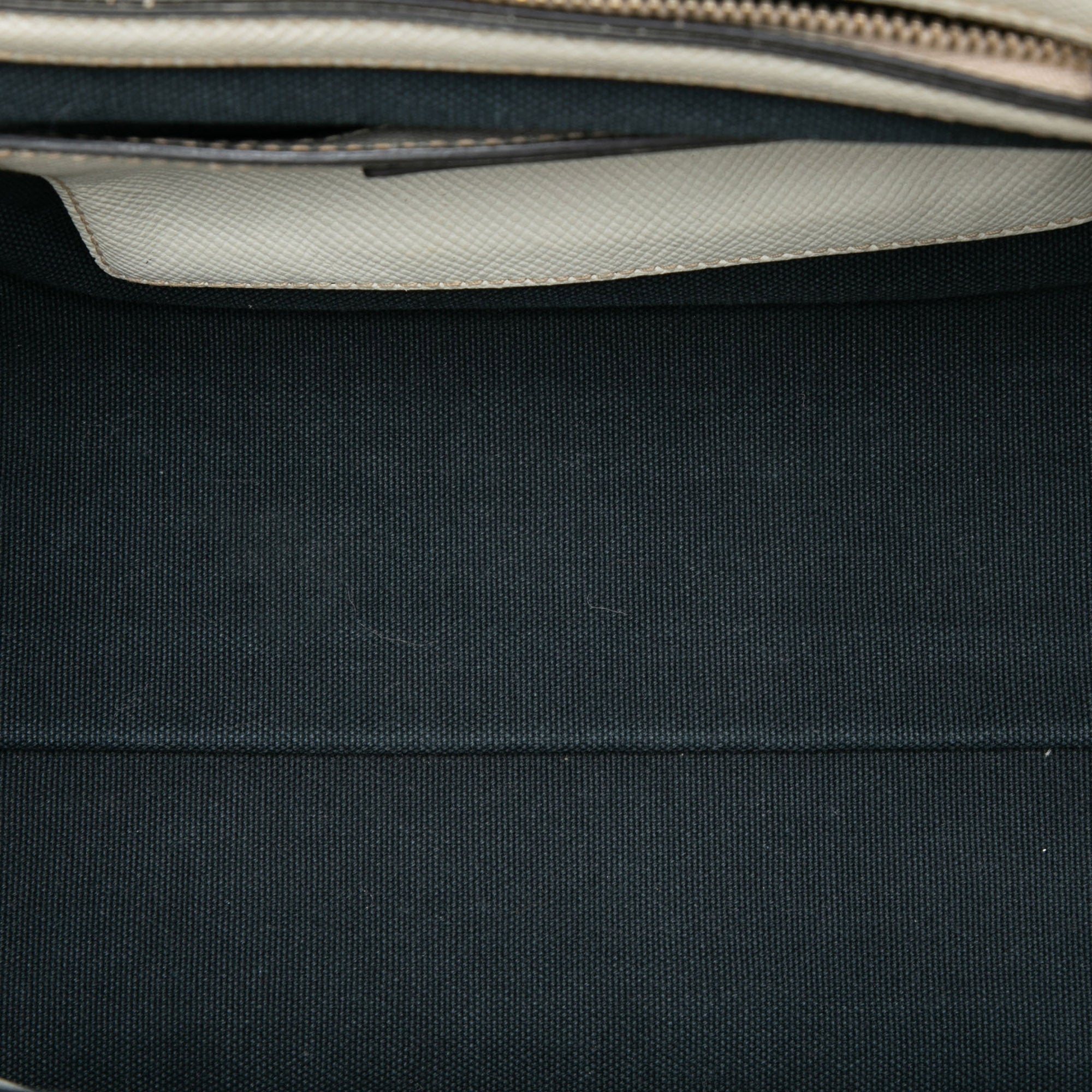 Bicolor Saffiano Cuir Trimmed Canvas Satchel