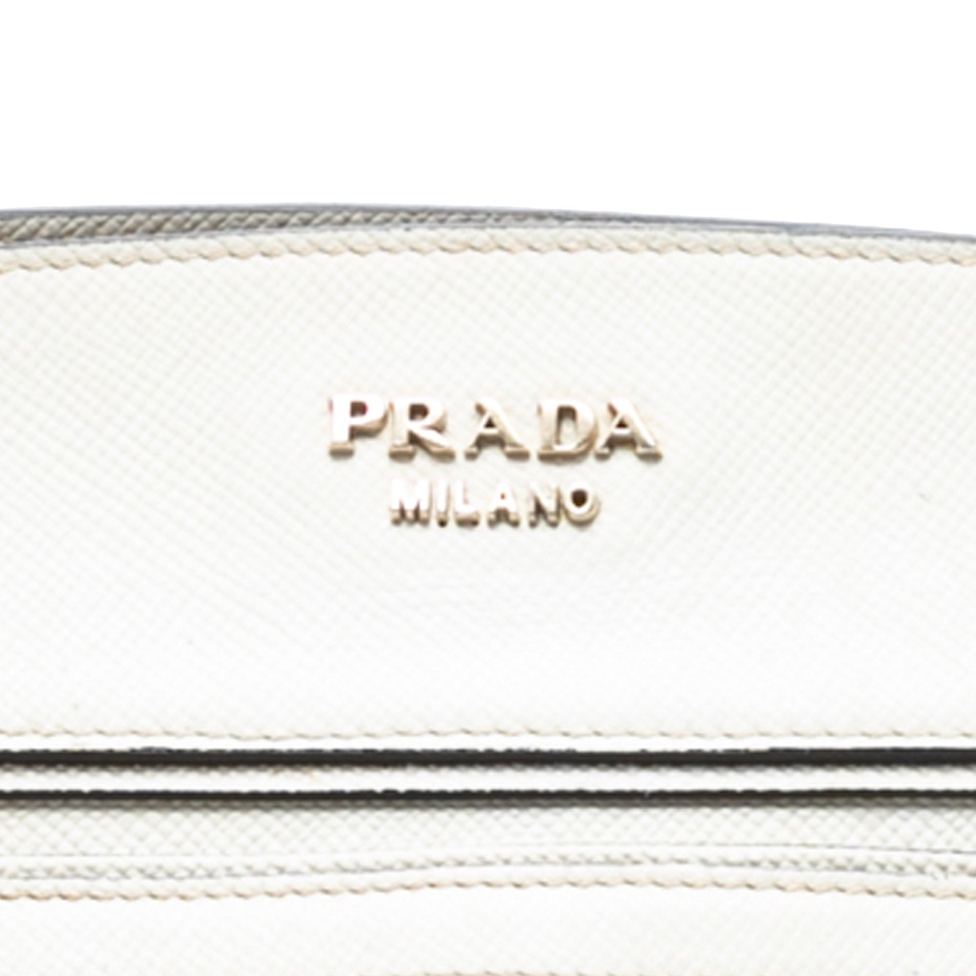 Bicolor Saffiano Cuir Trimmed Canvas Satchel