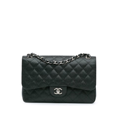 Jumbo Classic Caviar Double Flap