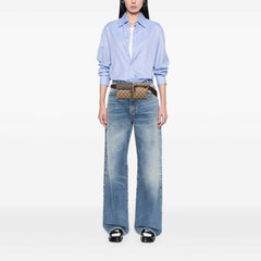 GG Canvas Web Double Pocket Belt Bag