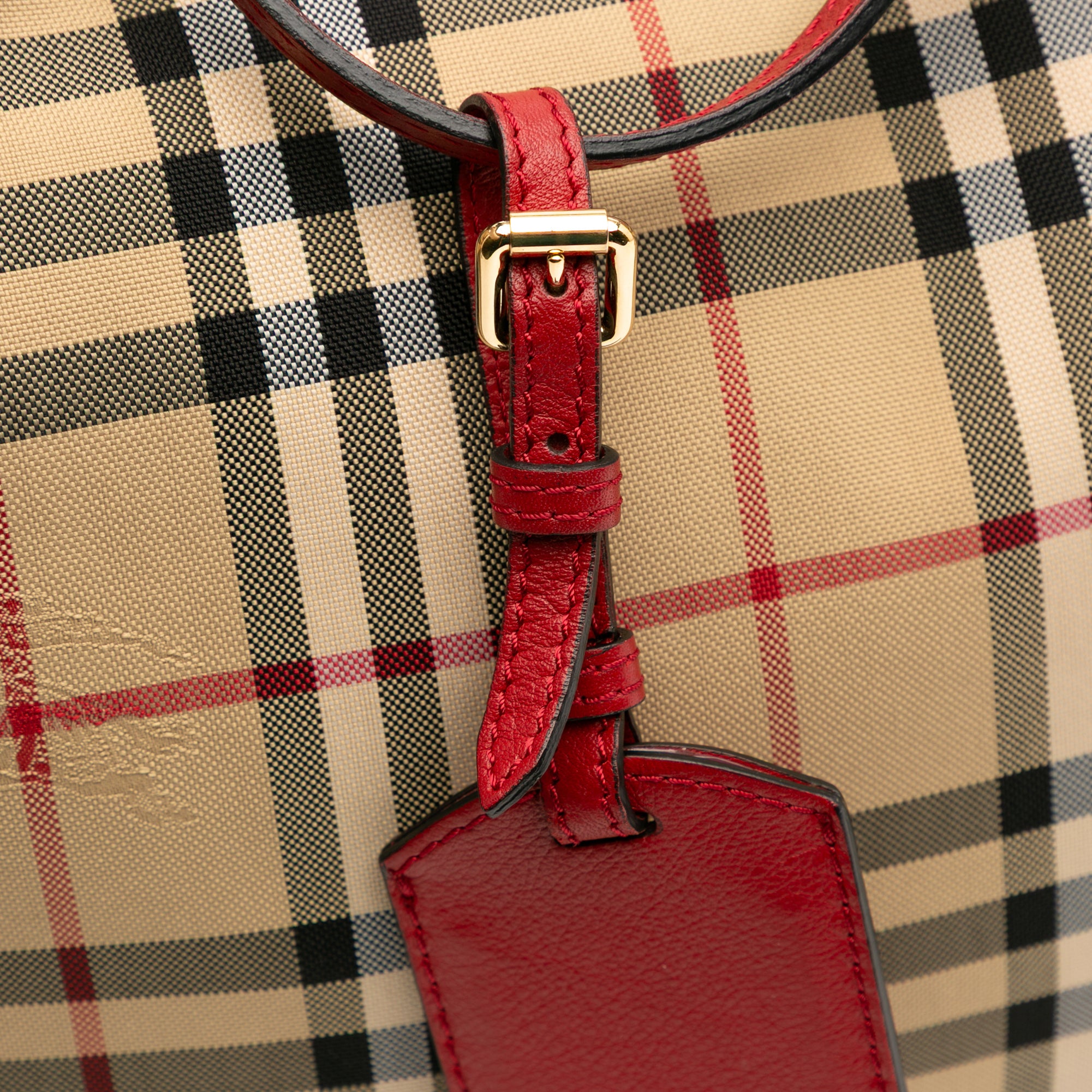 Small Haymarket Check Canvas and Leather Canterbury Tote