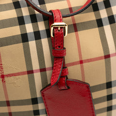 Small Haymarket Check Canvas and Leather Canterbury Tote