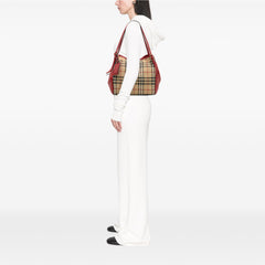 Small Haymarket Check Canvas and Leather Canterbury Tote