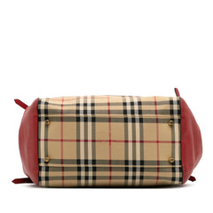 Small Haymarket Check Canvas and Leather Canterbury Tote
