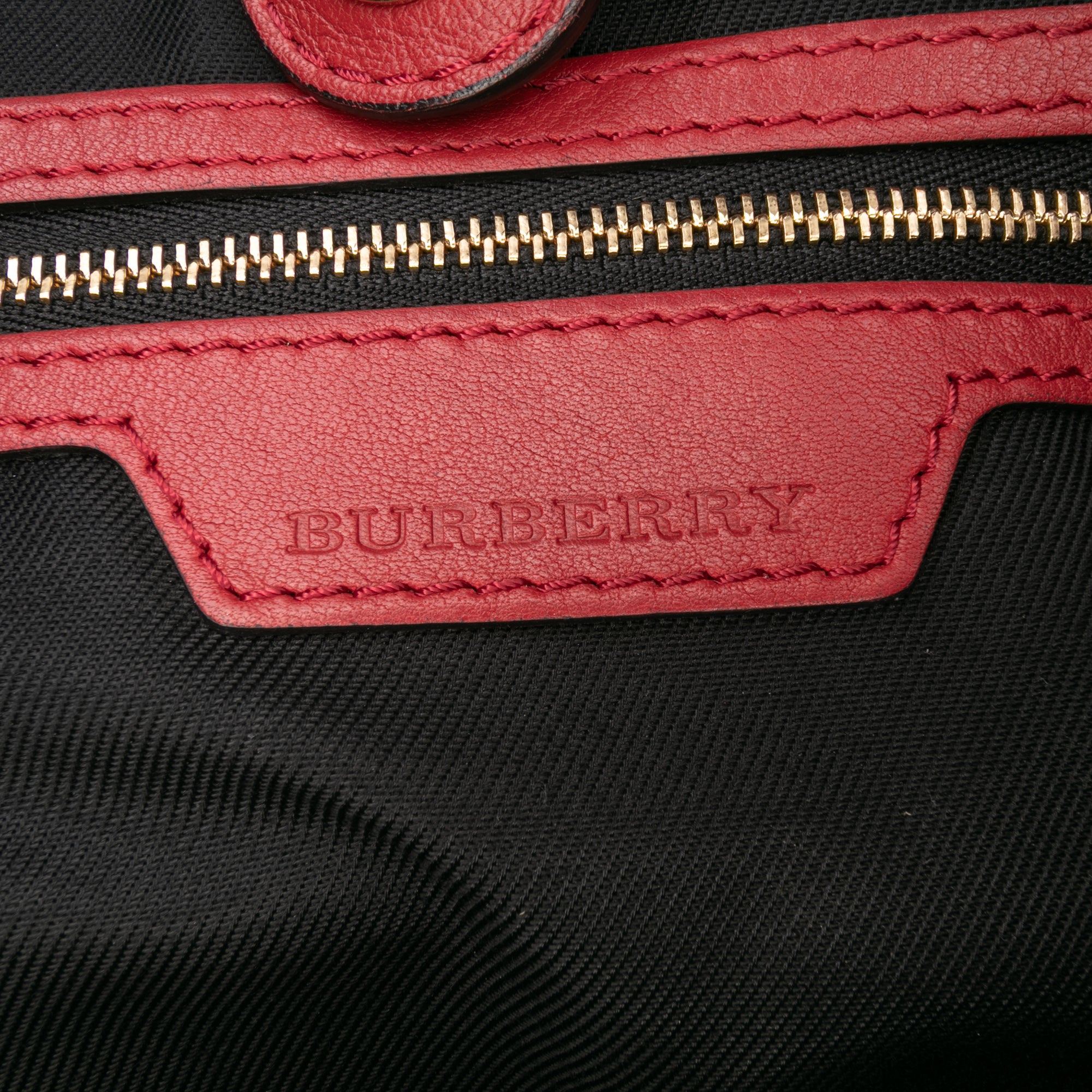 Small Haymarket Check Canvas and Leather Canterbury Tote