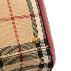 Small Haymarket Check Canvas and Leather Canterbury Tote