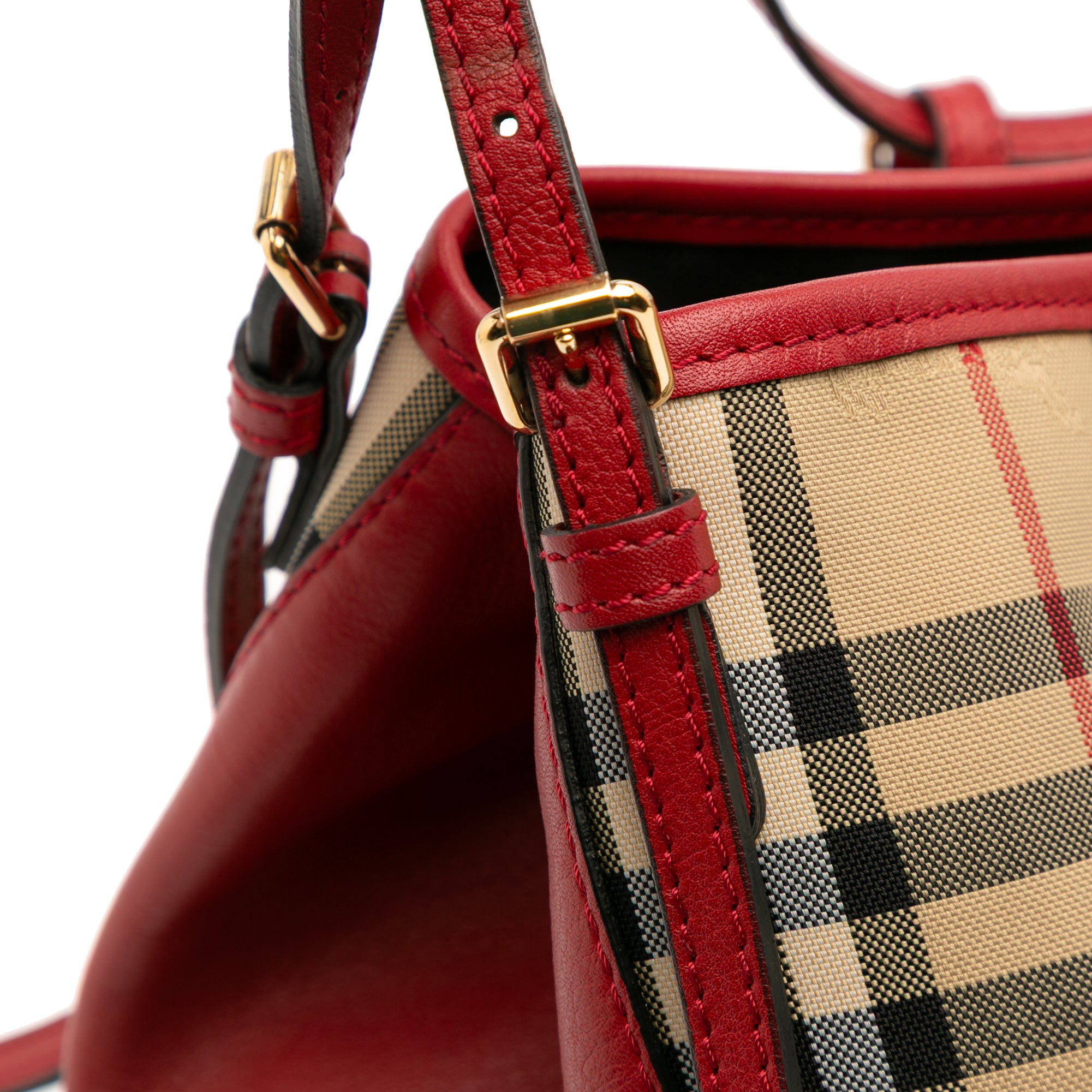 Small Haymarket Check Canvas and Leather Canterbury Tote