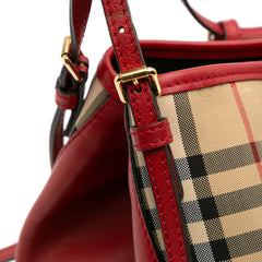 Small Haymarket Check Canvas and Leather Canterbury Tote