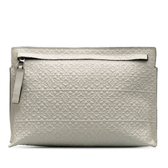 Embossed Anagram Repeat T Clutch_0