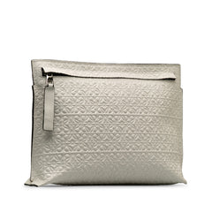 Embossed Anagram Repeat T Clutch_1