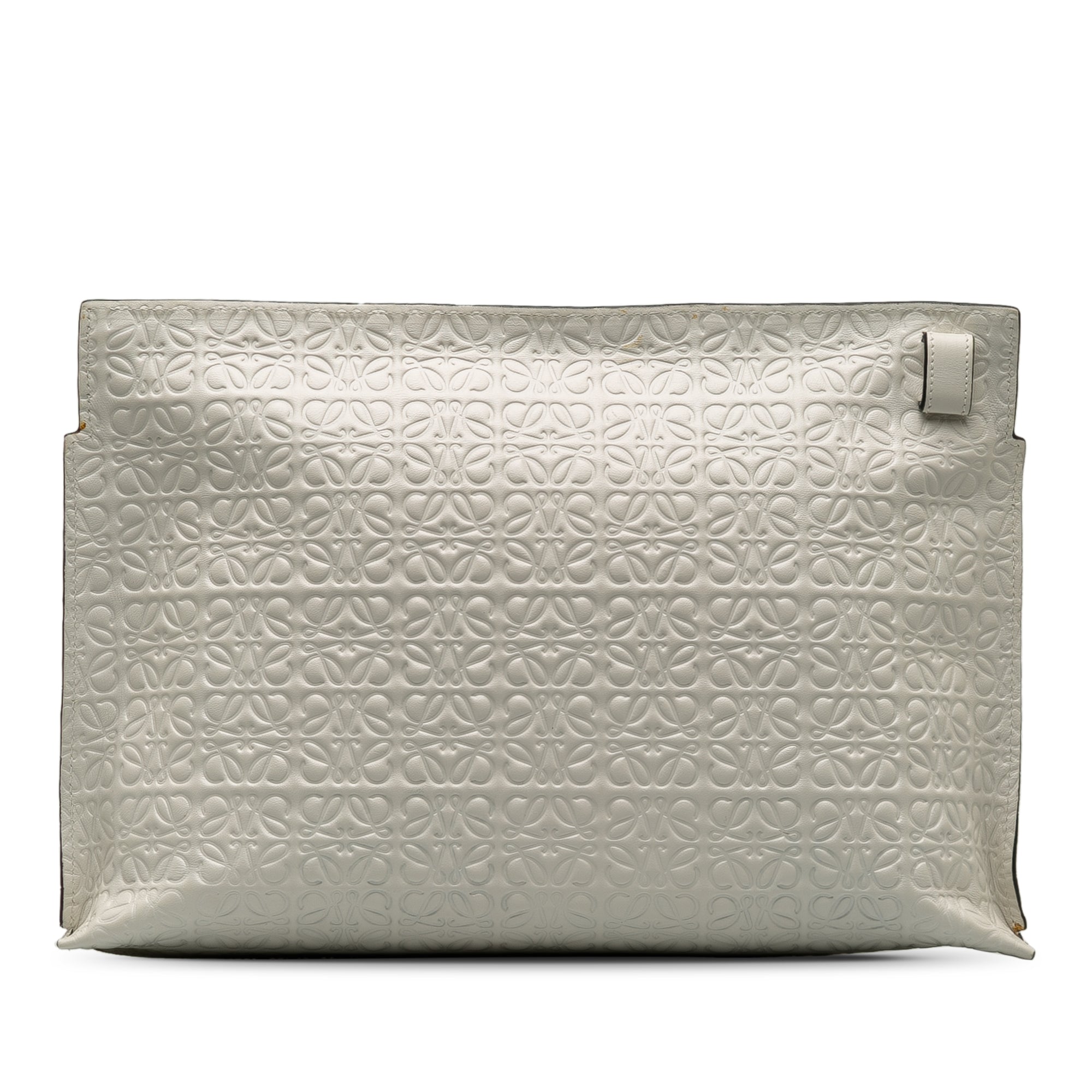 Embossed Anagram Repeat T Clutch_2