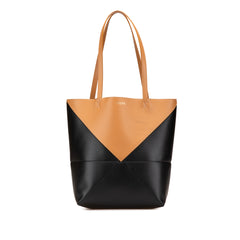 Medium Bicolor Calfskin Puzzle Fold Tote