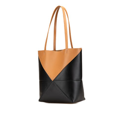 Medium Bicolor Calfskin Puzzle Fold Tote