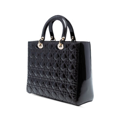 Large Patent Cannage Lady Dior