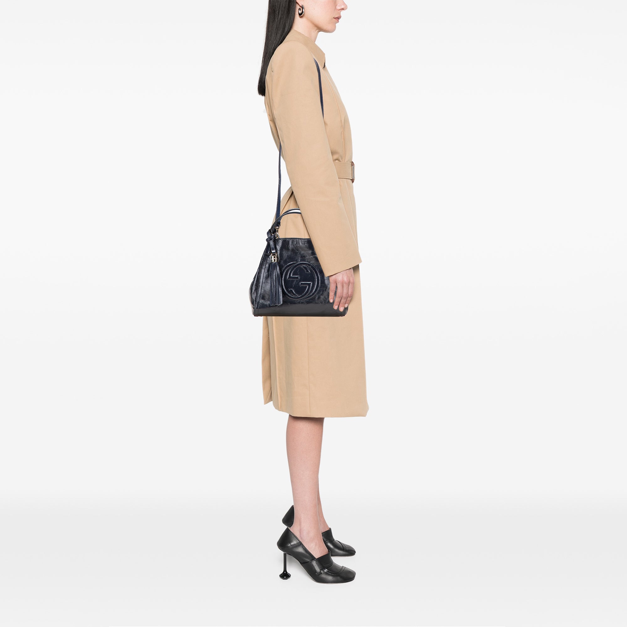 Small Patent Soho Satchel