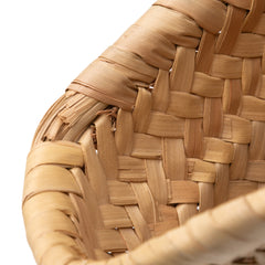 Large Raffia Cuir Triomphe Classic Panier Tote