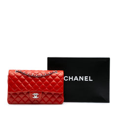 Medium Classic Lambskin Double Flap