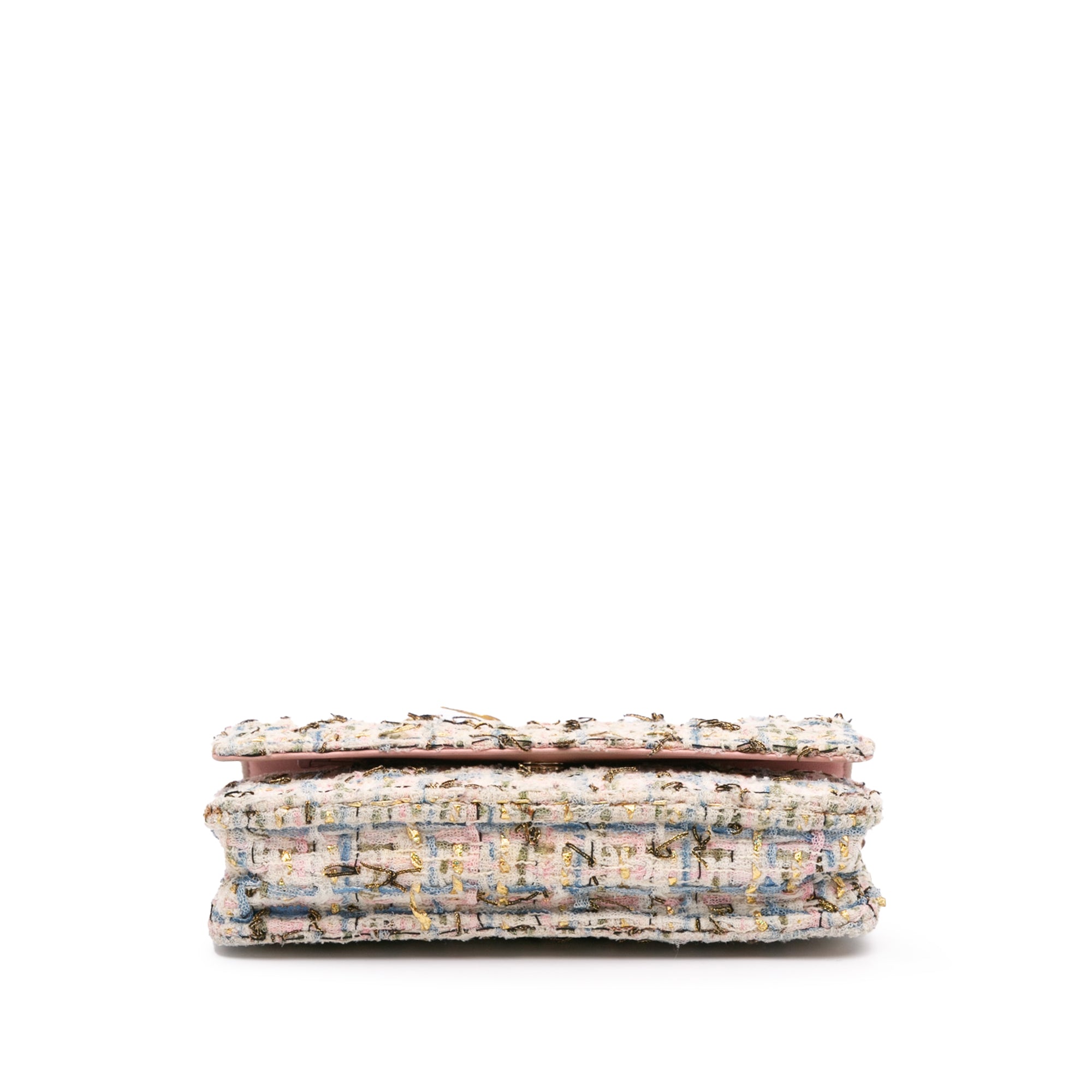 Quilted Boucle Tweed Charm Wallet On Chain