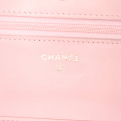 Quilted Boucle Tweed Charm Wallet On Chain