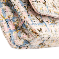 Quilted Boucle Tweed Charm Wallet On Chain