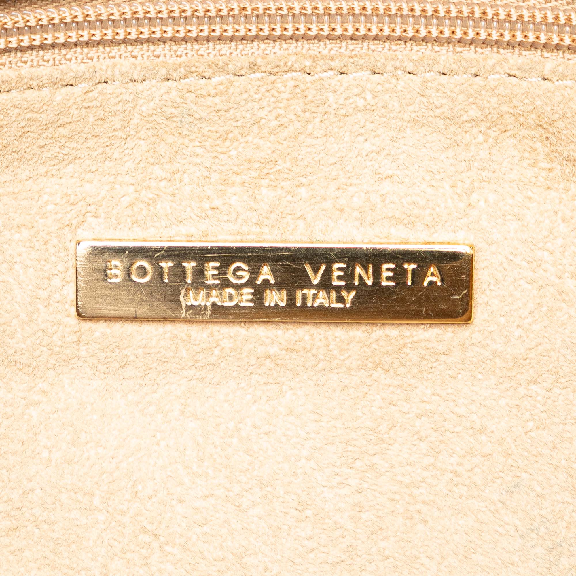 Small Metallic Leather Intrecciato Shoulder Bag