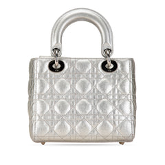 Small Metallic Grained Calfskin Cannage Lucky Badges My Lady Dior_2