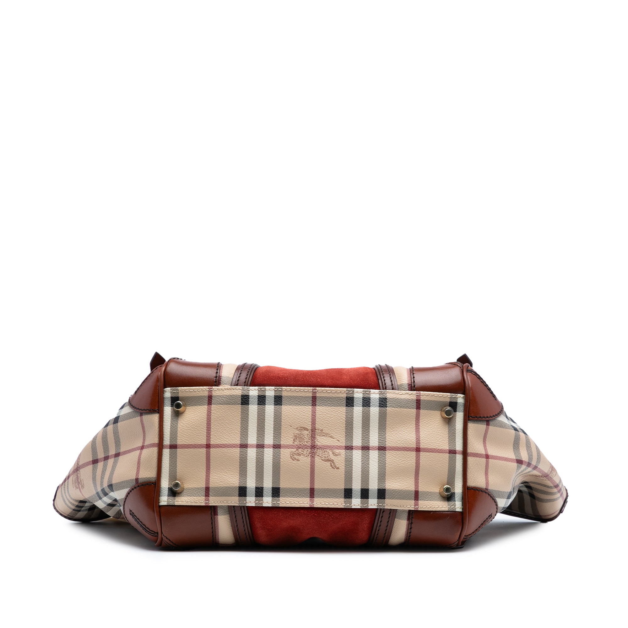 Small Suede Trimmed Haymarket Check Coated Canvas Canterbury Tote