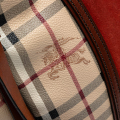 Small Suede Trimmed Haymarket Check Coated Canvas Canterbury Tote