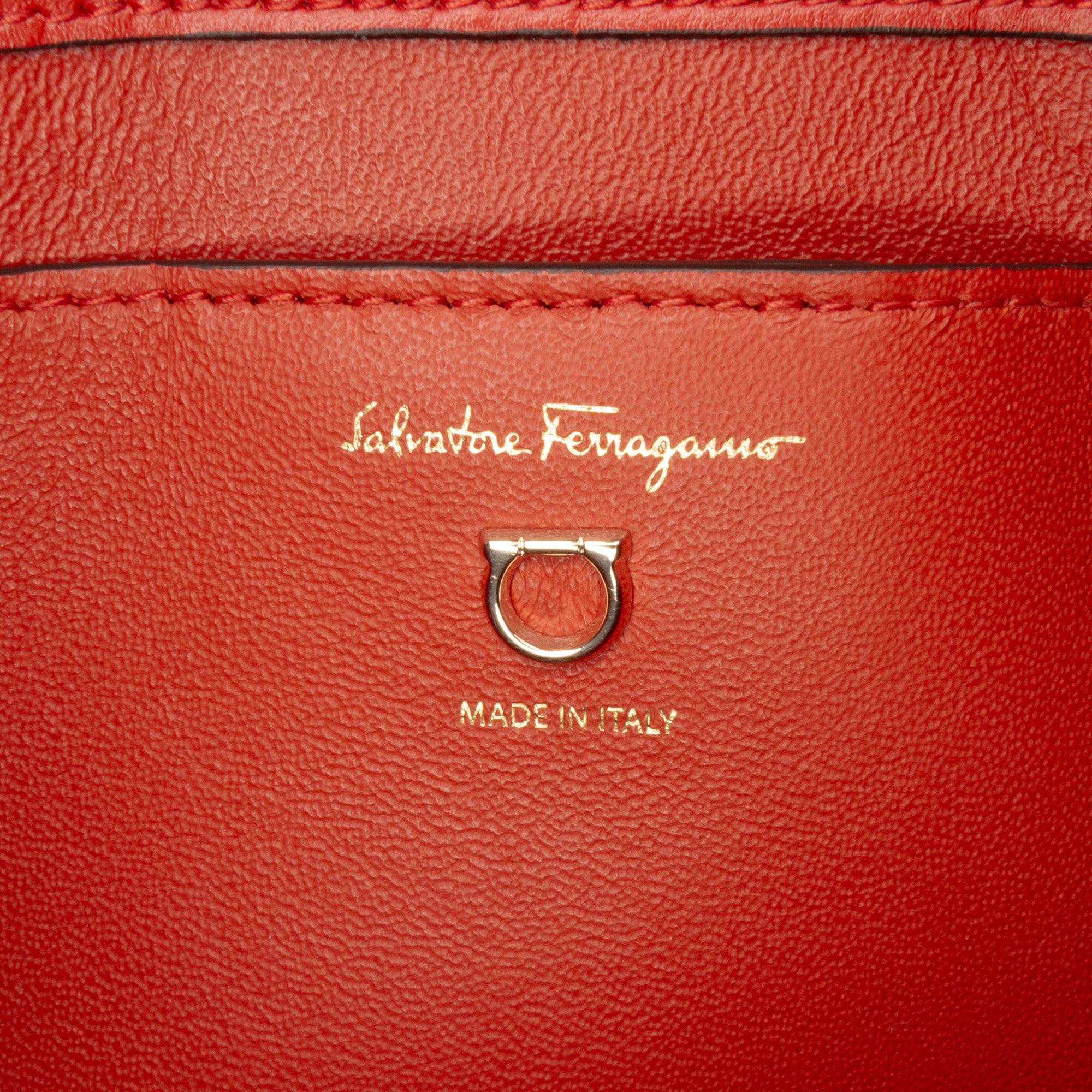 Printed Leather Trifolio Shoulder Bag