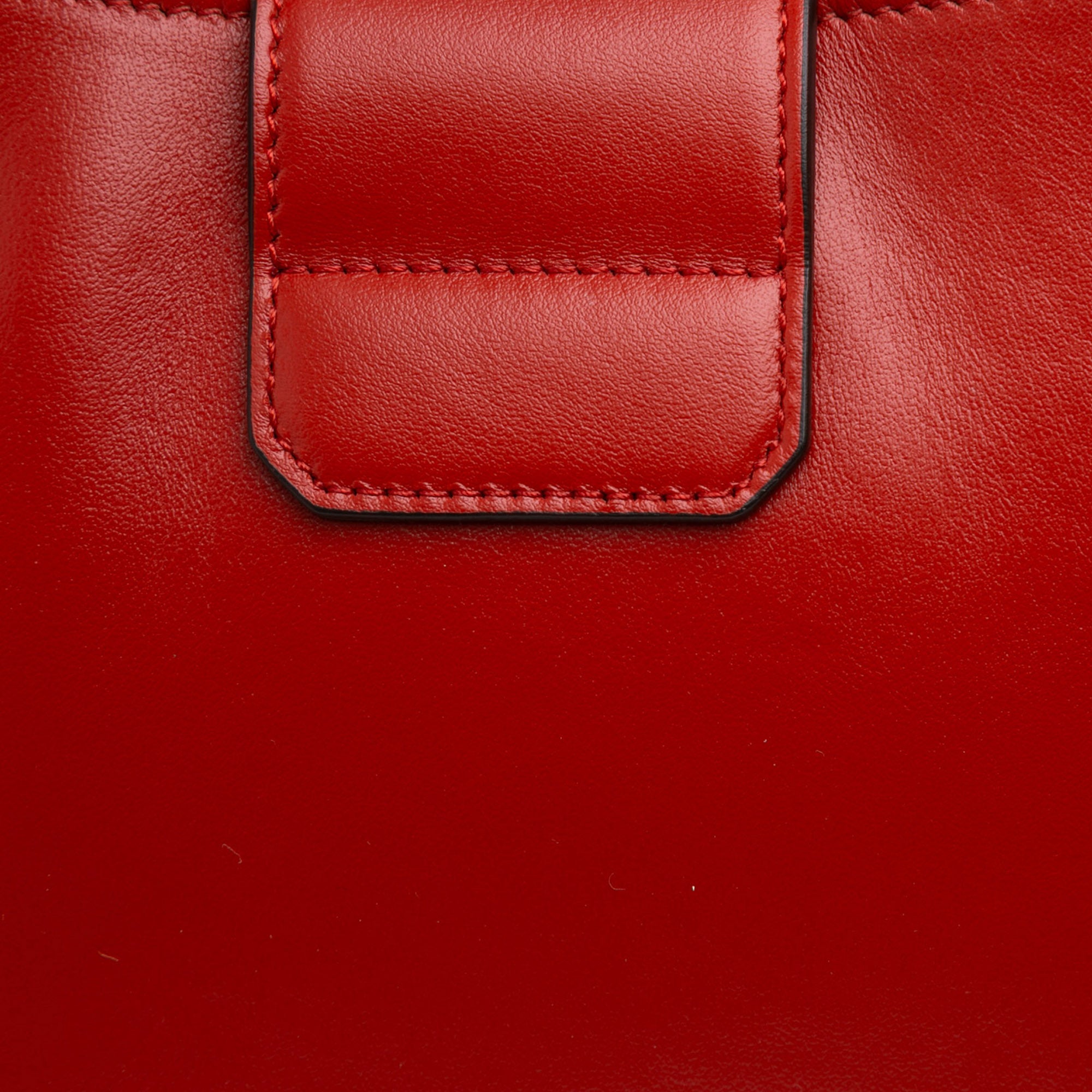 Printed Leather Trifolio Shoulder Bag