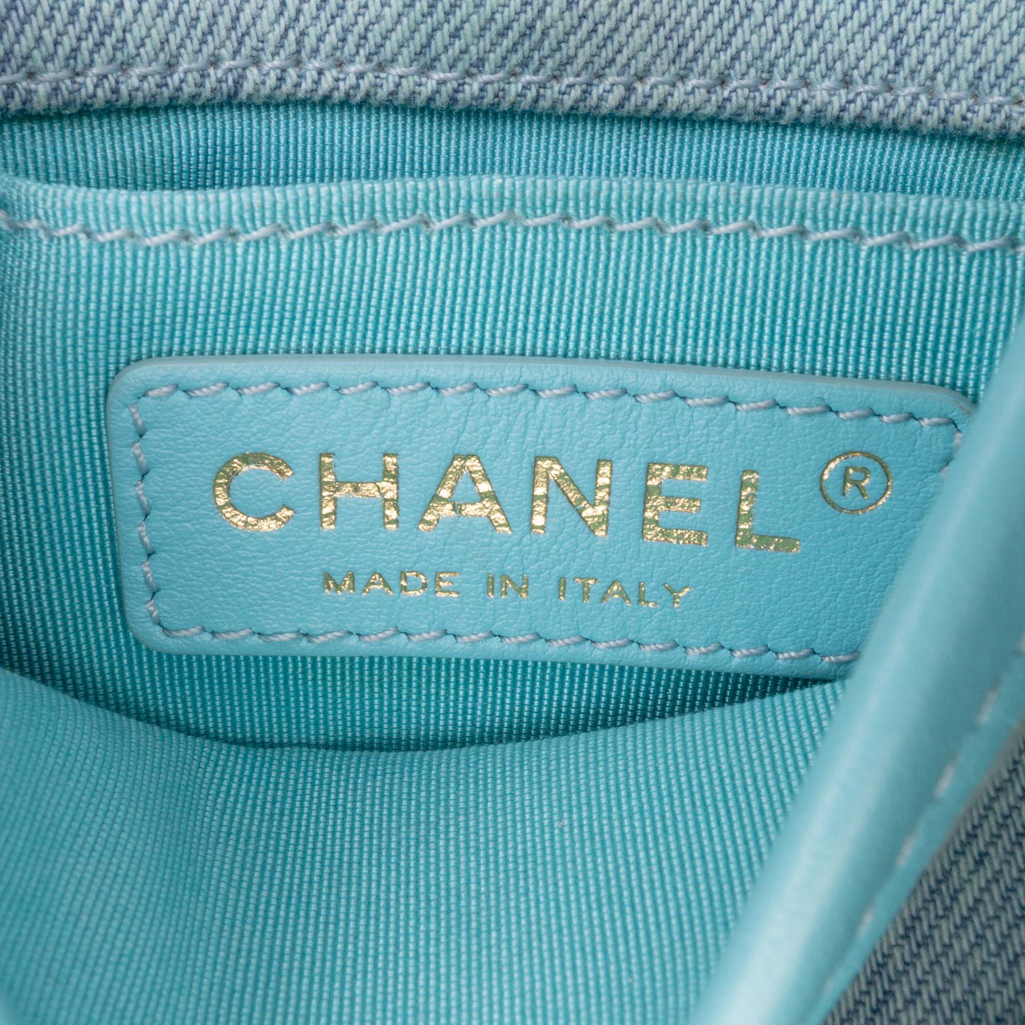 Mini CC Quilted Denim Crossbody