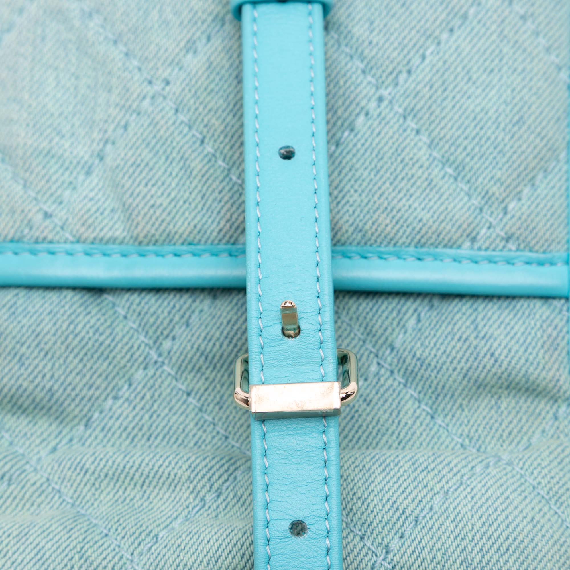 Mini CC Quilted Denim Crossbody