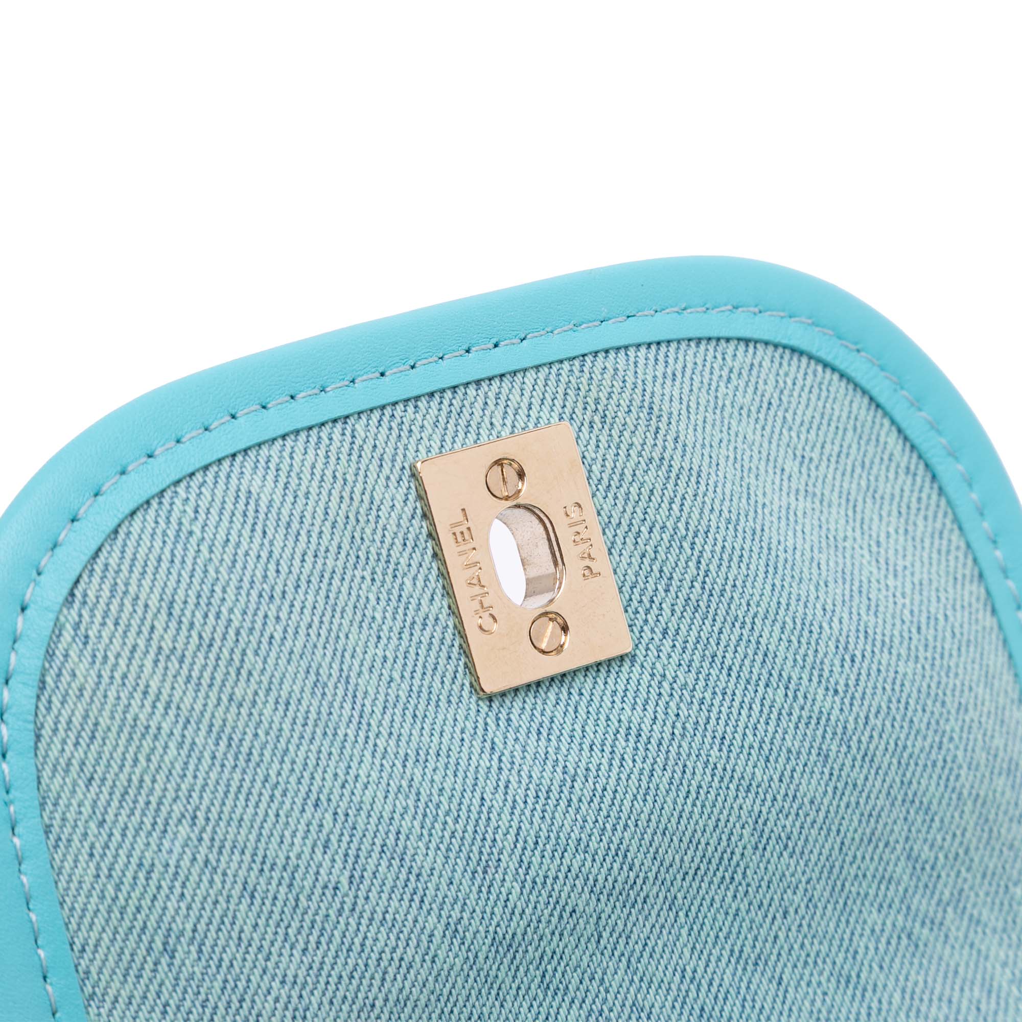 Mini CC Quilted Denim Crossbody