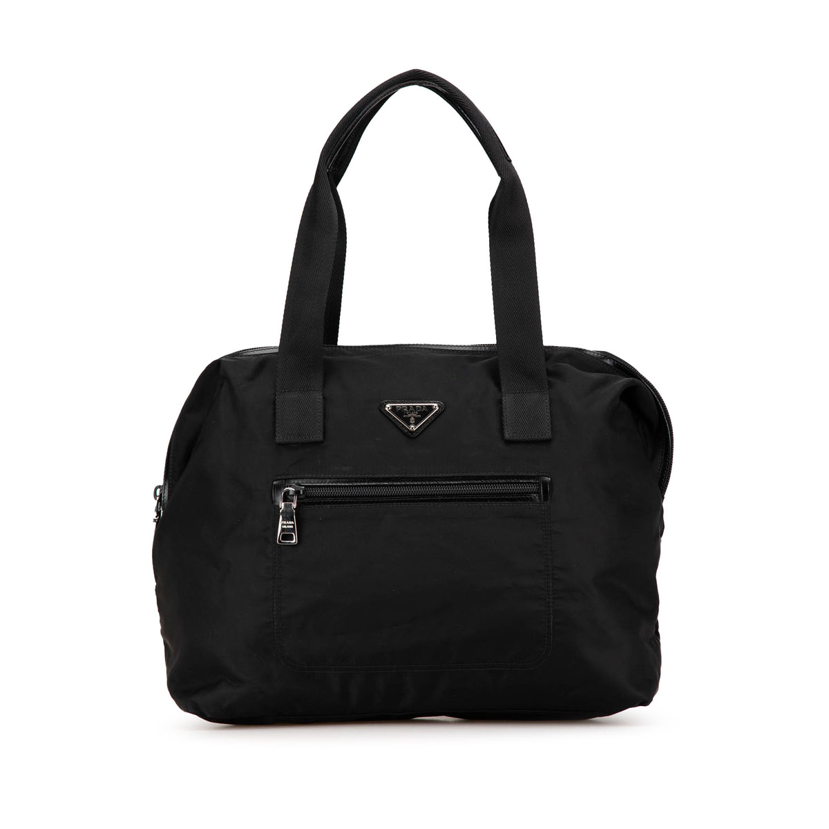 Tessuto Front Zip Handbag