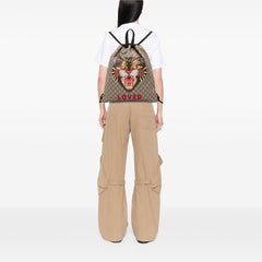 GG Supreme Angry Cat Drawstring Backpack