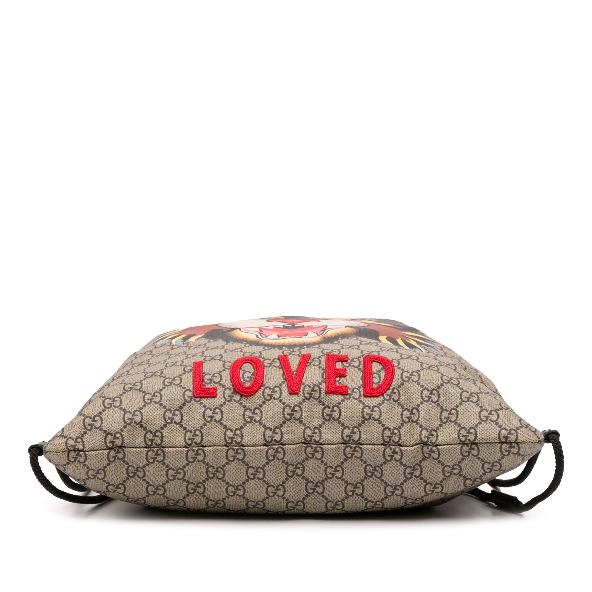 GG Supreme Angry Cat Drawstring Backpack