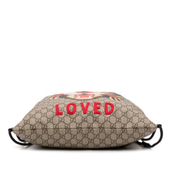 GG Supreme Angry Cat Drawstring Backpack